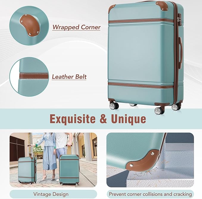 Luggage Sets 4Pc Hardshell Suitcase Sets for Travel with TSA Lock