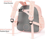 STEAMEDBUN Corduroy Toddler Backpack for Girls 2-4: Kids backpack for Boys Girls - 12 inch Preschool Kindergarten Backpacks - Sakura