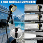 FizZeal Portable Shower for Camping, 8000mAh Rechargeable Portable Camping Shower Pump with 6.6 Gallons Foldable Bucket, 5 Speed & LED Display,Rinse Kit Portable Outdoor Camping Travel Shower Head