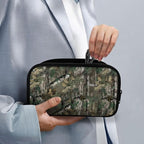 Forest Camo Print Electronics Organizer Travel Case Cord Cable Charger Organizer Bag Travel Accessories Essentials for Women Men Tech Pouch for Phone Power Bank SD Card USB