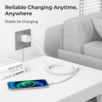 Basesailor for iPhone 17 16 Pro Max Charger Cord,USB to USB C Cable,Type C Charging Power Cord for Apple 17e 15 iPad 10 Air 4 5,Samsung Galaxy S26 S25 S24 S23,White,2Pack 3.3FT(1M)