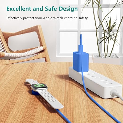 2Pack for Apple Watch Charger Cable, Magnetic Fast Charger to USB-C Cable 3FT, Wireless Fast iWatch Charger Portable Compatible with iWatch Ultra/Series 9/8/7/6/SE/SE2/5/4/3/2/1- Blue