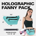 Teal Fanny Pack Belt Bag I Mens Fanny Packs for Women Fashionable - Crossbody Bag Bum bag Waist Bag Waist Pack - Hands Free for Hiking, Running, Travel, Waterproof and more