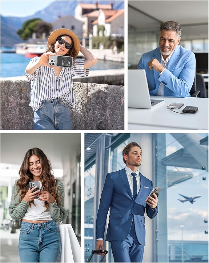 for Magsafe Battery Pack, 12000mAh Magnetic Portable Charger Power Bank PD 22.5W Fast Charging, USB C in & Out Wireless Battery Pack Phone Charger for iPhone 16/15/14/13/12 All Series