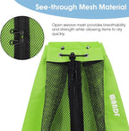 WANDF Swim Bag Mesh Drawstring Backpack Beach Backpack for Swimming, Gym, and Workout Gear