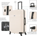 InUSA RESILIENCE Luggage with Spinner Wheels | Durable Lightweight Hardshell Suitcase, Spacious Travel Sets with Handle and Trolley | (20/24/28) 3 Piece Luggage Set | Sand