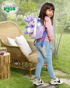 Naturally KIDS Purple Dinosaur Toys for Girls, Triceratops Toy, Dinosaur Gifts for 2 3 Year Old Girls, Toddler Backpack