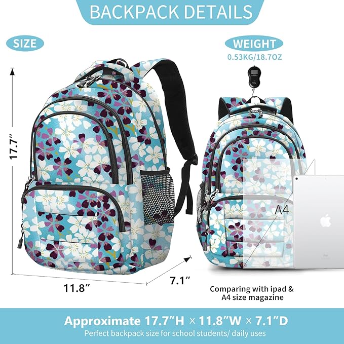 rickyh style School Backpack Travel Bag for Men & Women Lightweight College Back Pack with Laptop Compartmen