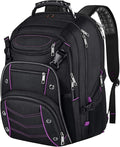 VECKUSON Unisex 18.4 Inch Laptop Backpack, Purple Rfid, For College Students And Adults