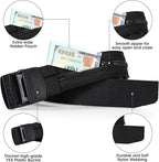 Travel Security Money Belt with Hidden Money Pocket - Cashsafe Anti-Theft Wallet Unisex Nickel free Nylon Belt by JASGOOD