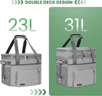 MIYCOO Cooler Bag Double Deck - 60 Can Leakproof Insulated Portable Soft Lunch Cooler, Extra Large Expandable Ice Chest Cooler for Beach, Picnic, Camping, Shopping
