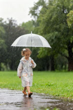 Clear Bubble Umbrella - Automatic Opening Clear Dome Umbrella with the Stylish J-Shaped Handle for Men and Women, Wedding, Outings and Large Group Gatherings, Graduations, Proms, or Daily City Walks