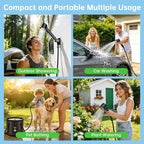 8000mAh Portable Camping Shower, Upgrade Rechargeable Electric Shower Pump with 5 Gallon Bucket, Intelligent LED Display,Portable Shower for Outdoor