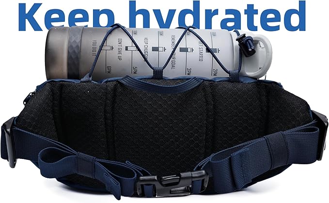 Travel Fanny Pack 3L, Crossbody Adjustable Strap, Padded Back, Water Repellent