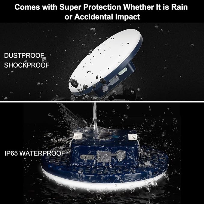 IODOO 16500mAh 3000LM 3000K 6000K Flashlight Portable LED Camping Lantern Rechargeable Light 60W with Magnet IP65 Waterproof Tent Light Power Failure