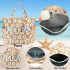 Bluboon Waterproof Beach Tote Pool Bags for Women Ladies Extra Large Carry On Bag With Wet Compartment for Weekender Travel