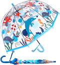 MRTLLOA Kids Clear Bubble Umbrella with an Easy Grip Curved Handle, Safety Transparent Dome Bubble Umbrella for Toddler Boys Girls