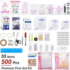 GEVOKE Professional 500 Piece Emergency First Aid Kit for Home, Car, Travel, Camping, Truck, Hiking, Sports, Office, Vehicle & Outdoor Emergencies - Emergency Medical Kit, Large First Aid Kit Survival