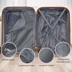 6 Piece Luggage Sets with Bags, Lightweight Expandable Checked Luggage Sets, Hardshell ABS Spinner Wheels Carry on Suitcase with TSA Lock, for Travel, Women Men (Black Brown, 18/20/24/28inch+2bags)