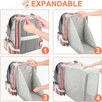 Texsens Innovative Traveler Bubble Backpack Pet Carriers for Cats and Dogs (Expandable-Pink)