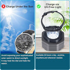 CoolFire (The Original) - USB-C UV Free Solar Watch Fast Charger for All Eco Solar Watches. Safe 24/7 Charging (No 8H Timer Needed). Reloj Hombre Solar Charger. Fits G-Shock, Citizen, Seiko, Garmin SV