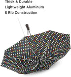 totes Portable Umbrella for Travel – Compact for Car, Backpack and Purse – Windproof, Strong, UV Sun Protection, Water-Repellant, Foldable On-the-Go Umbrella with Auto Open/Close
