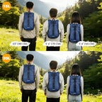 Seektop 15L Small Hiking Backpack for Women Men, Lightweight Hiking Packable Daypack with Phone Pocket for Travel Camping (Dark Blue, 15L)