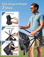 Docusvect Swivel Portable Camping Chair for Adults, Fast Setup, Lightweight & Small Folding Chair with Cup Holder, Side Pocket and Carry Bag - Support 330 LBS