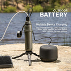 ELECOM NESTOUT Portable Charger and Lamp, 5000mAh Outdoor Battery Power Bank, 32W USB-C Fast Charging PD, Battery and Light for Camping, 300 Lumen LED Lantern Lamp-1