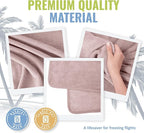 BOACAY Soft & Warm Travel Blanket for Airplane & Car - Long Flight Essential for Women, Men, Kids - Compact Pillow with Luggage Sleeve & Backpack Clip