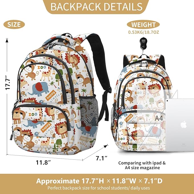 rickyh style School Backpack Travel Bag for Men & Women Lightweight College Back Pack with Laptop Compartmen