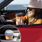 KJQJLY 3 Pack Reusable Iced Coffee Sleeves for Iced Coffee Cups or Drinks Reusable Neoprene Insulated Sleeves for Hot and Cold Drinks from Starbucks, Dunkin, And More (Summer Abstract Flower)