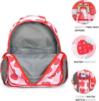 mibasies Toddler Backpack for Girls 2-4: Preschool Kindergarten Backpack - Cute Kids Backpacks for Girls - Strawberry Red