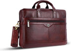 HAMMONDS FLYCATCHER Genuine Leather Laptop Bag for Men, Padded 15.6" Laptop Sleeve, Leather Messenger Bag for Men Briefcases