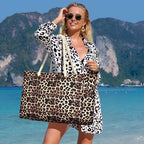 Becokan Beach Bags for Women Large Waterproof Beach Tote Bag Zipper Beach Bags Waterproof Sandproof Swim Pool Bag Large Tote