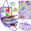 Esjay Toddler Busy Board Montessori Toys for Girls, Sensory Book Educational Activities Learning Fine Motor Skills, Birthday Gifts for Girls Toddlers, Travel Toys for Airplane Car, Purple Merpeople