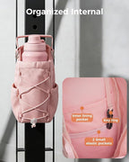 Magnetic Gym Bag for Men Women-Water Bottle Carrier Holder with Strap & Phone Pockets for 40oz Tumbler with Handle, 4 Built-in Magnets Small Gym Bag for Sports, (Pink)