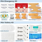 Travel Kit For Wedding And Honeymoon Emergency 32 Essential Items All In One Personal Care Set Toiletry Kit For Couples (Black)