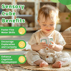 SOCBTNSO Busy Cube Toy, Sensory Toys for Toddlers 1-3, Baby Car Seat Toys 12-18 Months, Toddler Airplane Travel Toys Age 1-2, Learning Fine Motor Skills, 1st Birthday Gifts