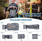 BECOJADDE 15L Small Hiking Backpack for Men Women Foldable Packable Back Pack Ultralight Hiking Daypack for Travel Camping Outdoor, Gray