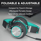 ARTIX CL750 Wired Headphones with Mic — Noise Isolating On-Ear Headphones for Computer and Laptop Wired, Plug in Corded Headphone with Wire (Foldable, Aux Jack 3.5mm)