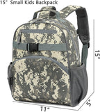 FlowFly Kids Backpack for Toddler Boys Girls, Simple Lightweight Bookbag for Daycare Kindergarten Elementary School Travel, Small Modern Bag (Medium 15''), Digital Camo