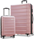 Samsonite Omni 2 Hardside 2 Piece Set - Includes Global Carry-On & Large Checked Suitcases - 360° Dual Spinner Wheels - Integrated TSA Lock & Expansion - Amazon Exclusive - Rose Gold