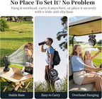 AJVV Camping Fan with Light, Remote and Oscillation, Battery Powered Hanging Tent Fan, Rechargeable Portable for Camp, Outdoor, Emergencies, Fishing, RV Travel, Jobsite
