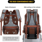 Tzowla Canvas Laptop Backpack, Bag for Men Women,Travel Work Rucksack Fits 15.6 Inch Laptop, Large Capacity Bookbag(Light Grey)