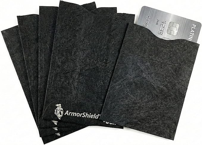 RFID Blocking Sleeves Credit Card Protectors | 100% MADE IN USA - for business professionals, global travelers, and modern minimalists, (GRAY-5PACK)