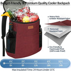 Camping Cooler Backpack 30 45 Cans, Soft Backpack Coolers Insulated Leak Proof Travel Cooler Bag Waterproof Lunch Picnic Beach Work Trip Thermal Bag Drink Beverage Beer Bag Cooler
