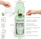 Mixpresso Single Cup Coffee Maker & 14oz Travel Mug, Lightweight Personal Drip Coffee Brewer & Tumbler, Compatible with Coffee Grounds Bubdle With 3 Piece Set Of Airtight Coffee And Sugar Plastic Cani