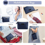 Cosmetic Bags for Women Small Makeup Bag for Purse Pu Leather Makeup Pouch Travel Makeup Bag with Zipper Make Up Bag for Travelling