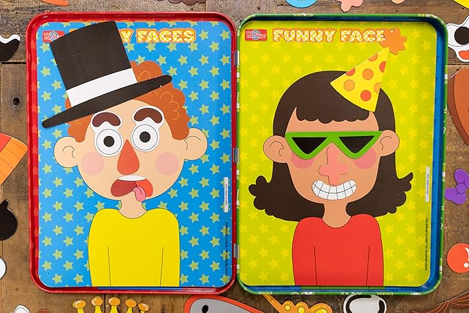 TS Shure by Bendon Create Funny Faces Magnetic Activity Tin with Illustrated Magnet Sheets and Playcard 50261
